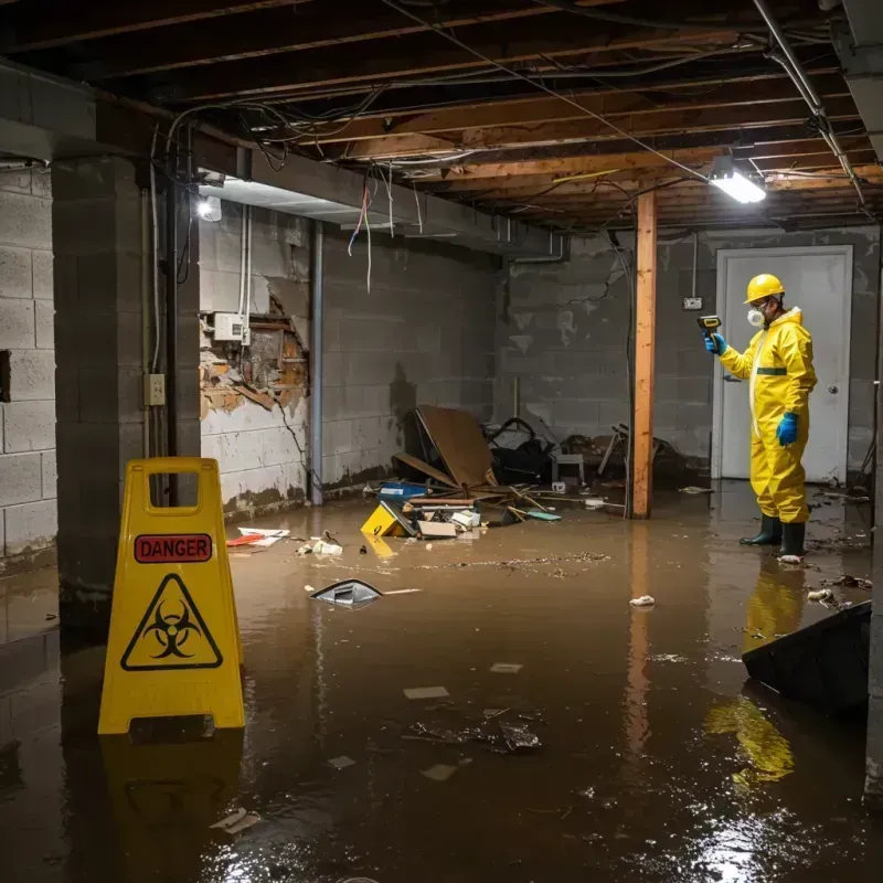 Flooded Basement Electrical Hazard in Mount Repose, OH Property